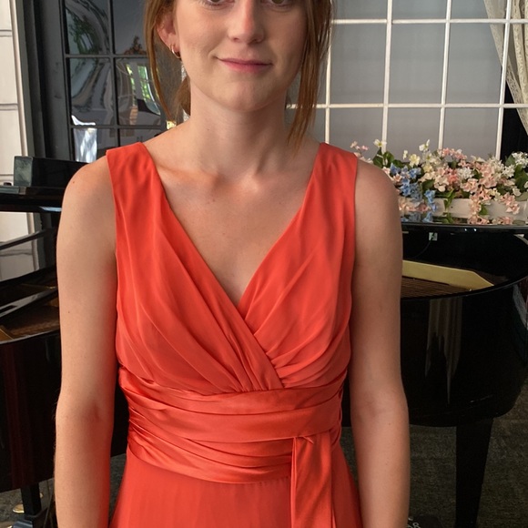 Really simple and lovely Blood Orange spring Dress - Picture 2 of 5